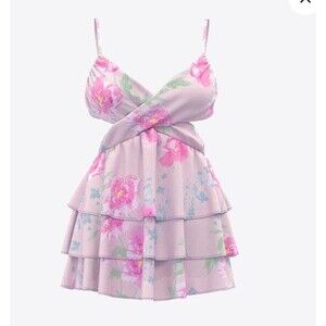 Victoria Secret Chiffon Ruffled Babydoll Top Balletcore Soft Girl Croquette XS